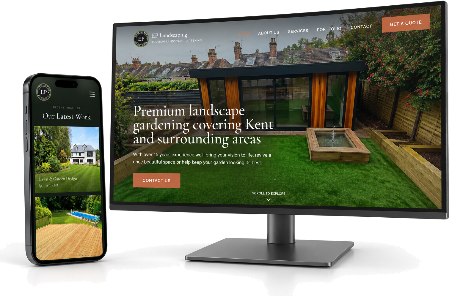 EP Landscaping website