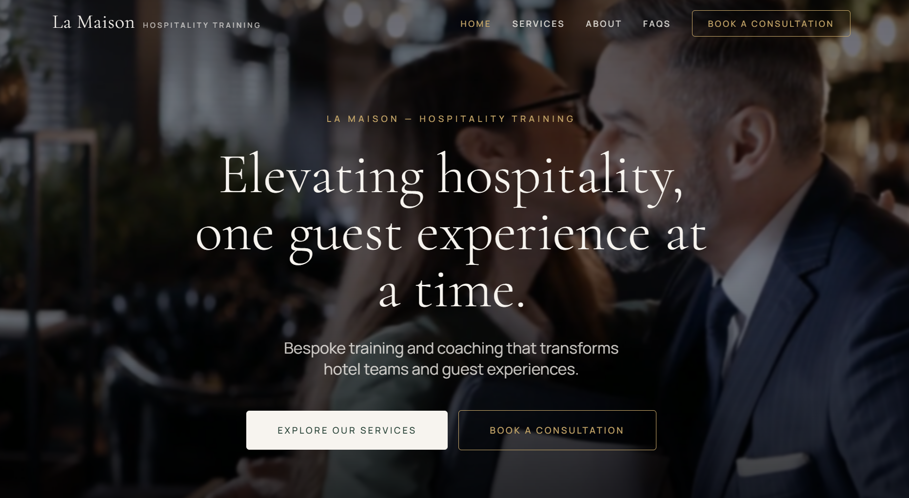 La Maison Hospitality Training website