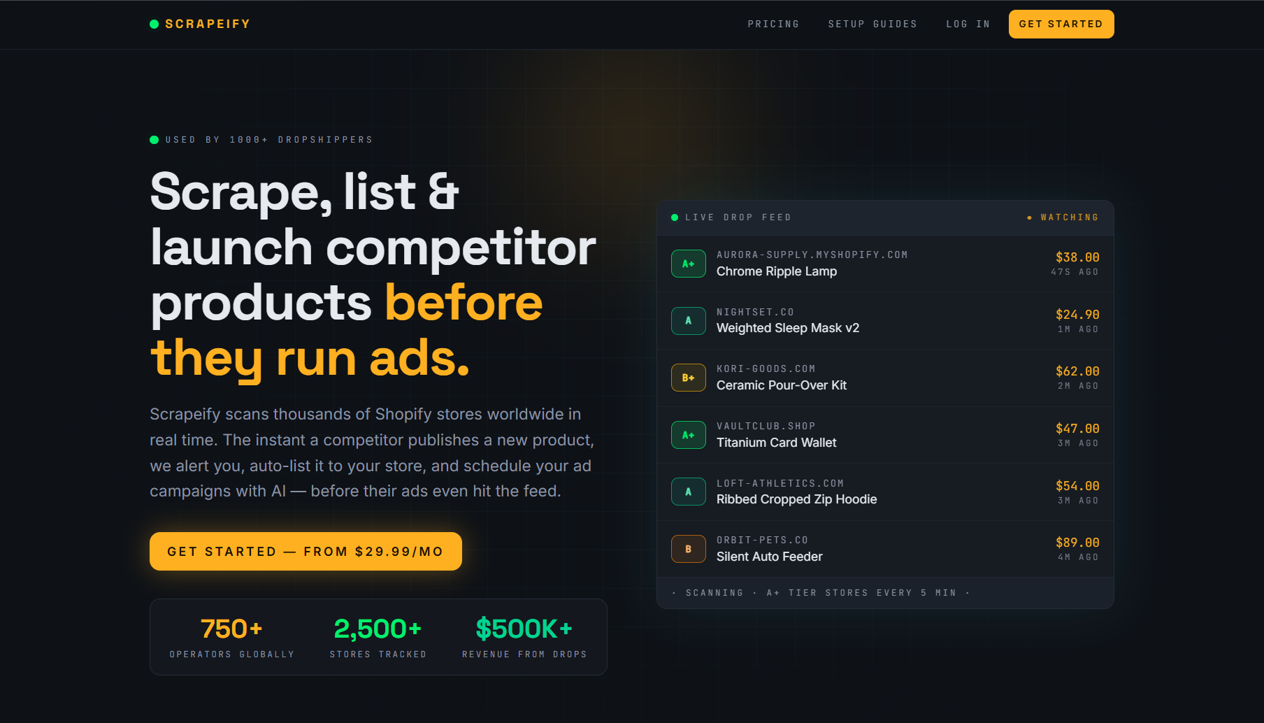 Scrapeify website