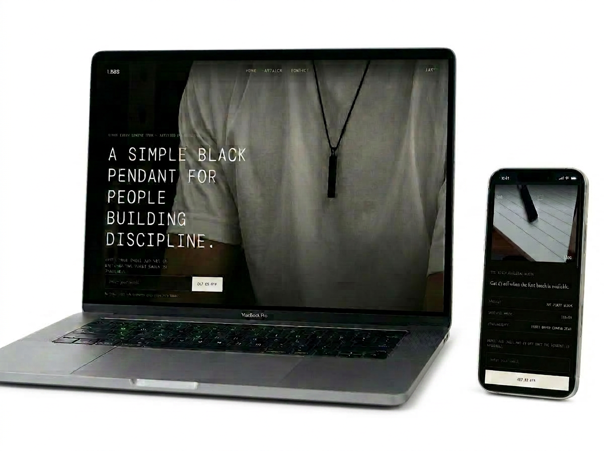 Devices showing service websites