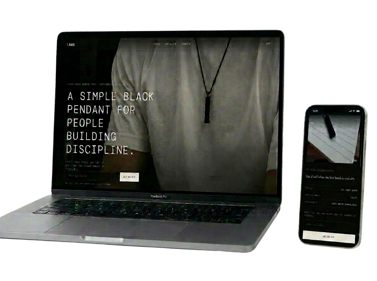 Devices showing service websites